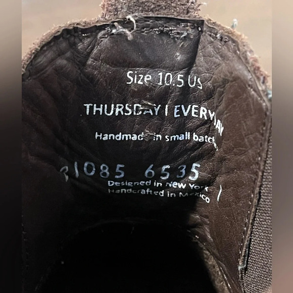 Thursday Boot Company Chocolate Suede Duke Chelsea Boots Mens size 10.5 - Picture 2 of 10